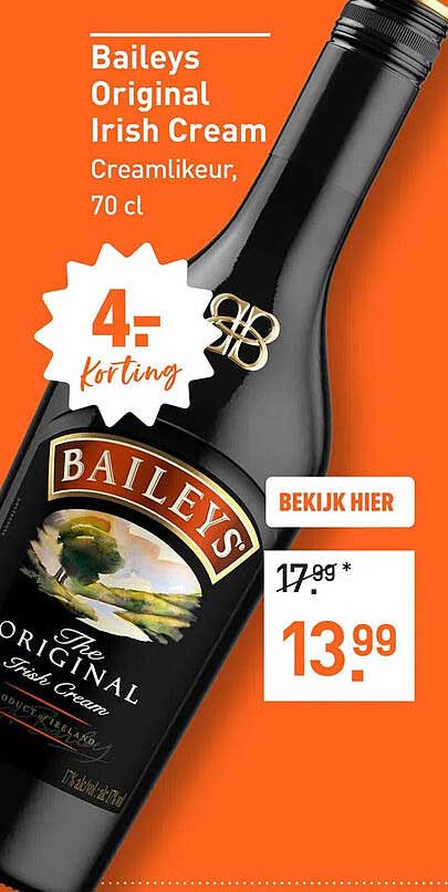 Baileys Original Irish Cream, 70 cl