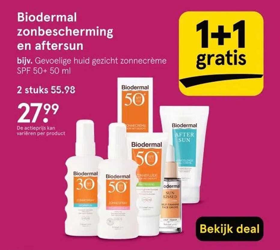 Biodermal zonbescherming en aftersun