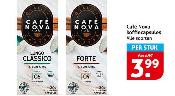 Café Nova koffiecapsules Alle soorten