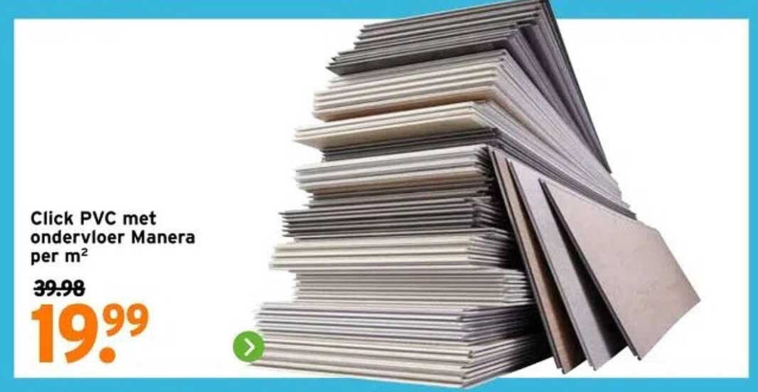 Click PVC met ondervloer Manera per m²