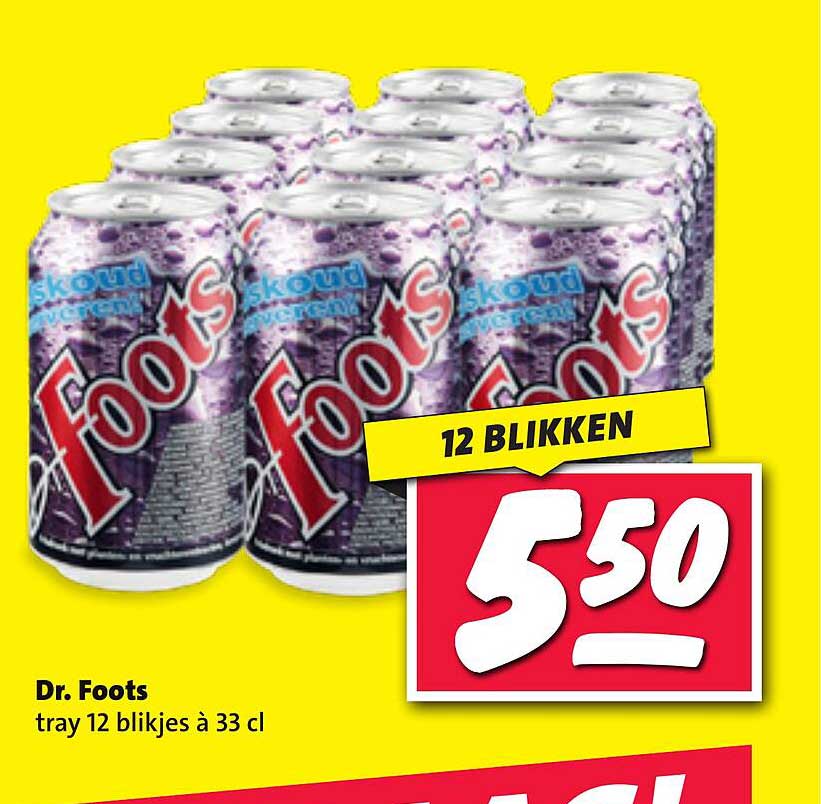 Dr. Foots tray 12 blijkjes à 33 cl