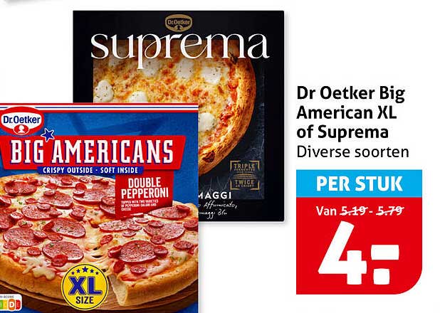 Dr Oetker Big American XL of Suprema Diverse soorten