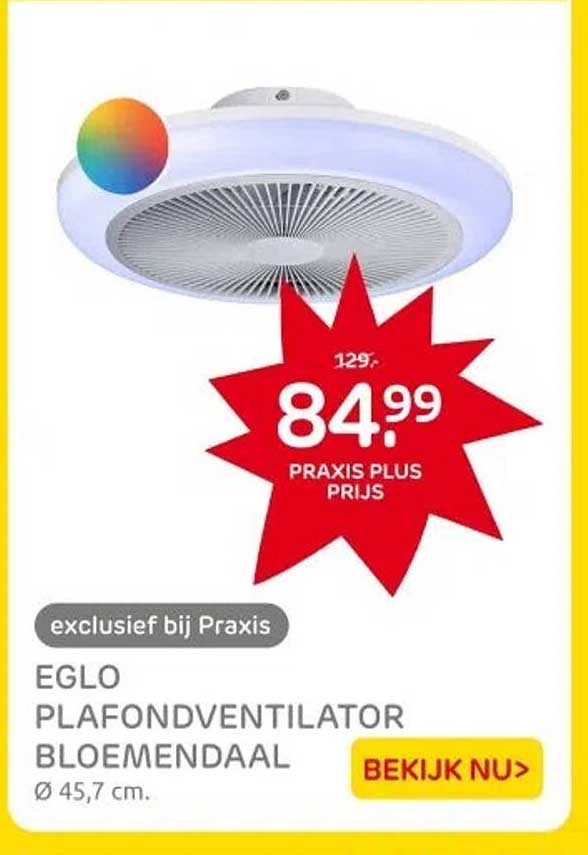 EGLO PLAFONDVENTILATOR BLOEMENDAAL