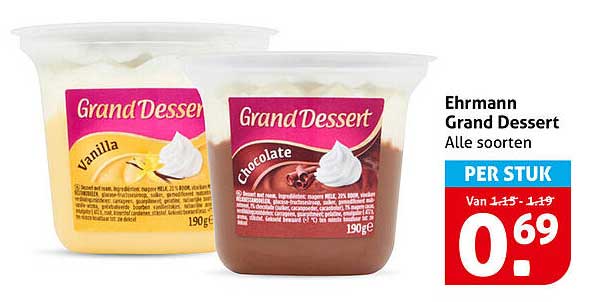 Ehrmann Grand Dessert Alle soorten