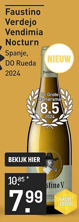 Faustino Verdejo Vendimia Nocturn Spanje, DO Rueda 2024