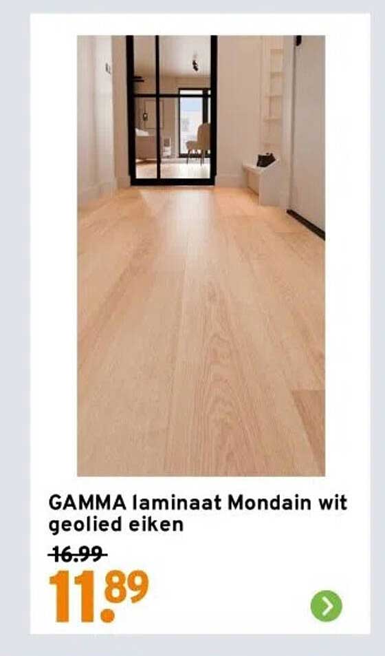 GAMMA laminaat Mondain wit geolied eiken