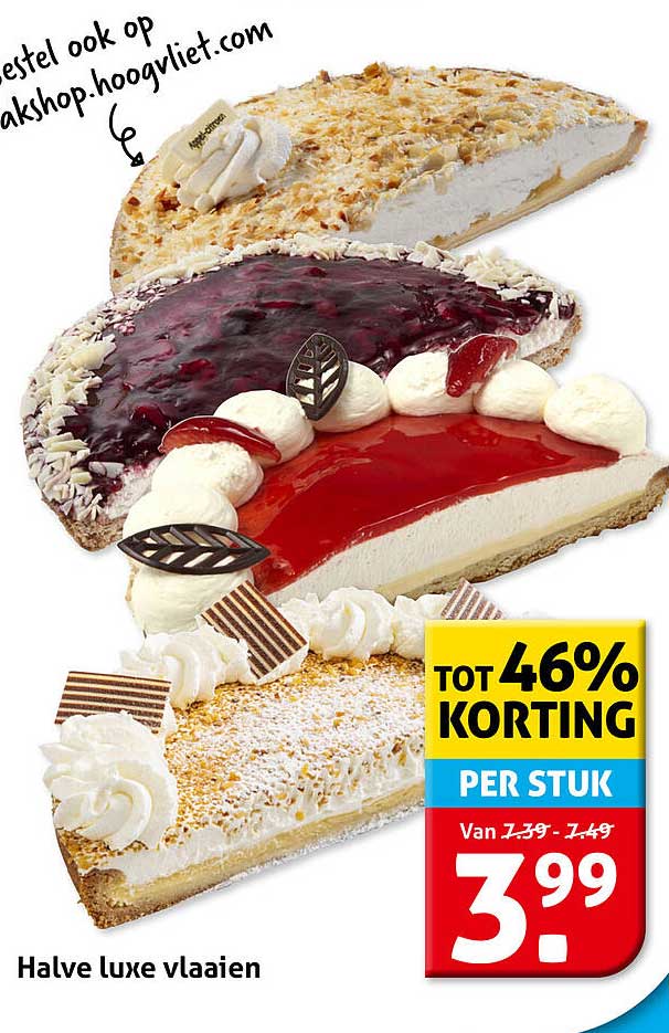 Halve luxe vlaaien