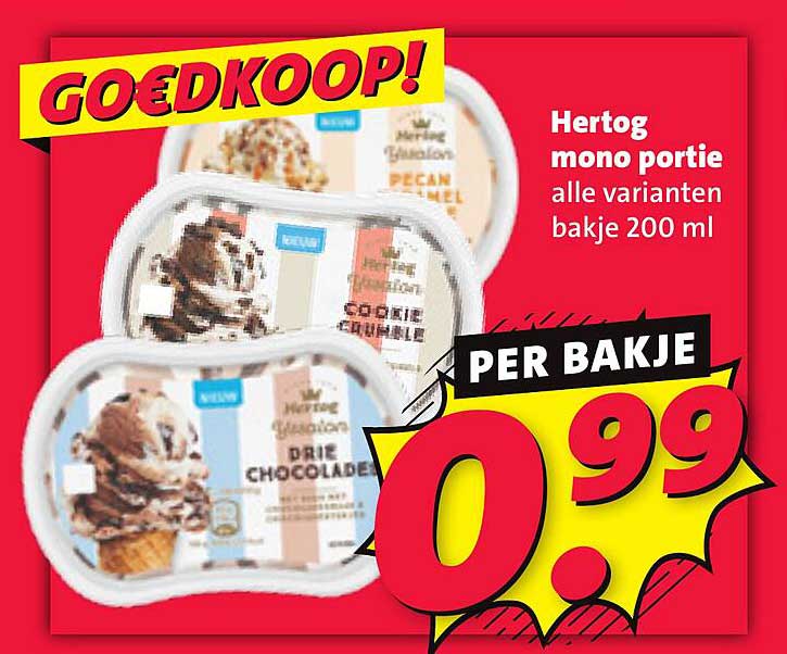 Hertog mono portie alle varianten bakje 200 ml