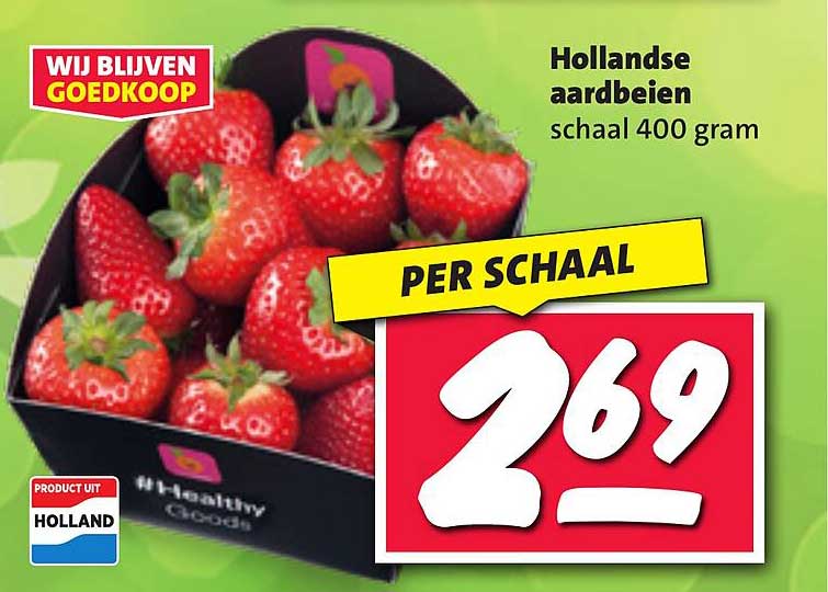 Hollandse aardbeien schaal 400 gram
