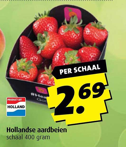 Hollandse aardbeien schaal 400 gram