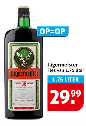 Jägermeister Fles van 1.75 liter