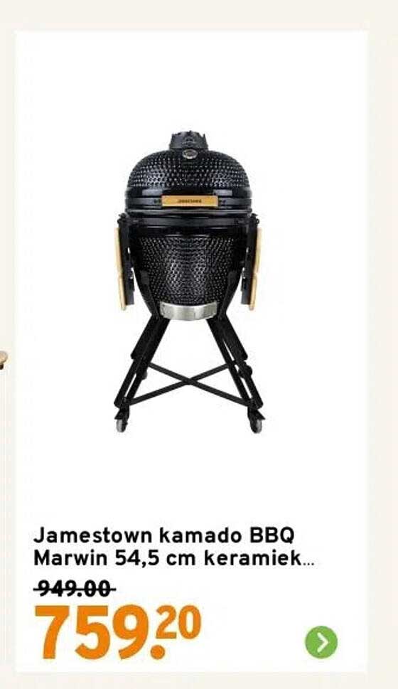 Jamestown kamado BBQ Marwin 54,5 cm keramiek