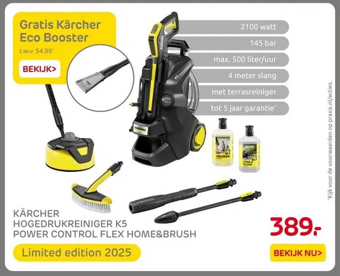 KÄRCHER HOGEDRUKREINIGER K5 POWER CONTROL FLEX HOME&BRUSH