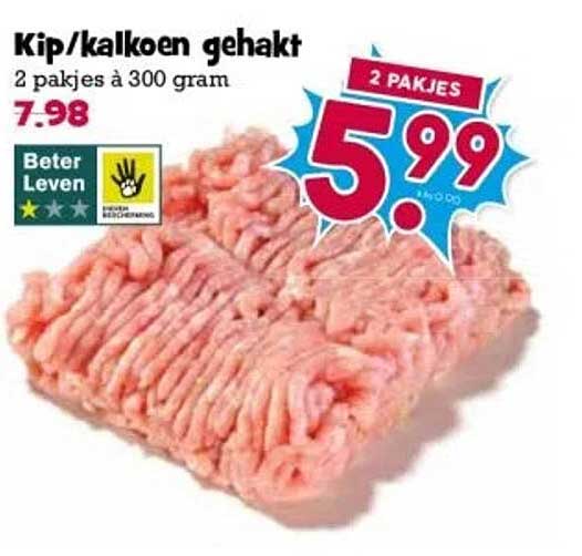 Kip/kalkoen gehakt