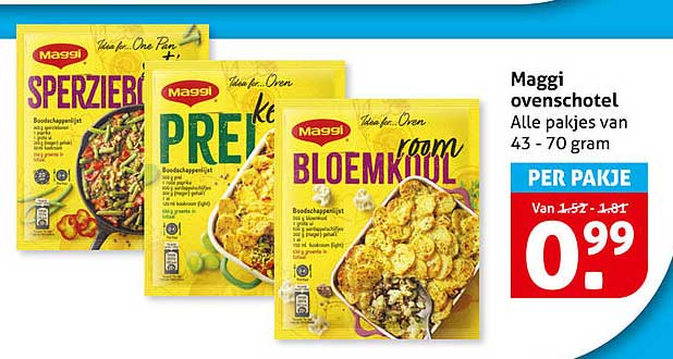 Maggi ovenschotel Alle pakjes van 43 - 70 gram