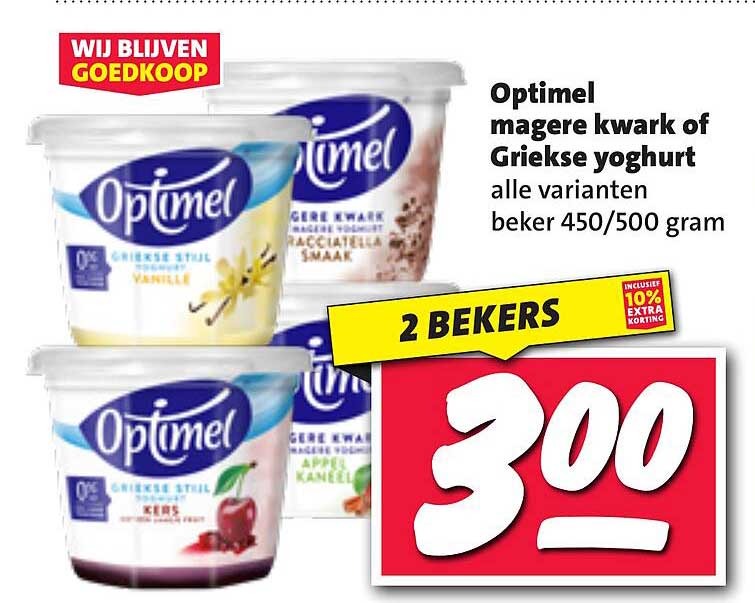 Optimel magere kwark of Griekse yoghurt