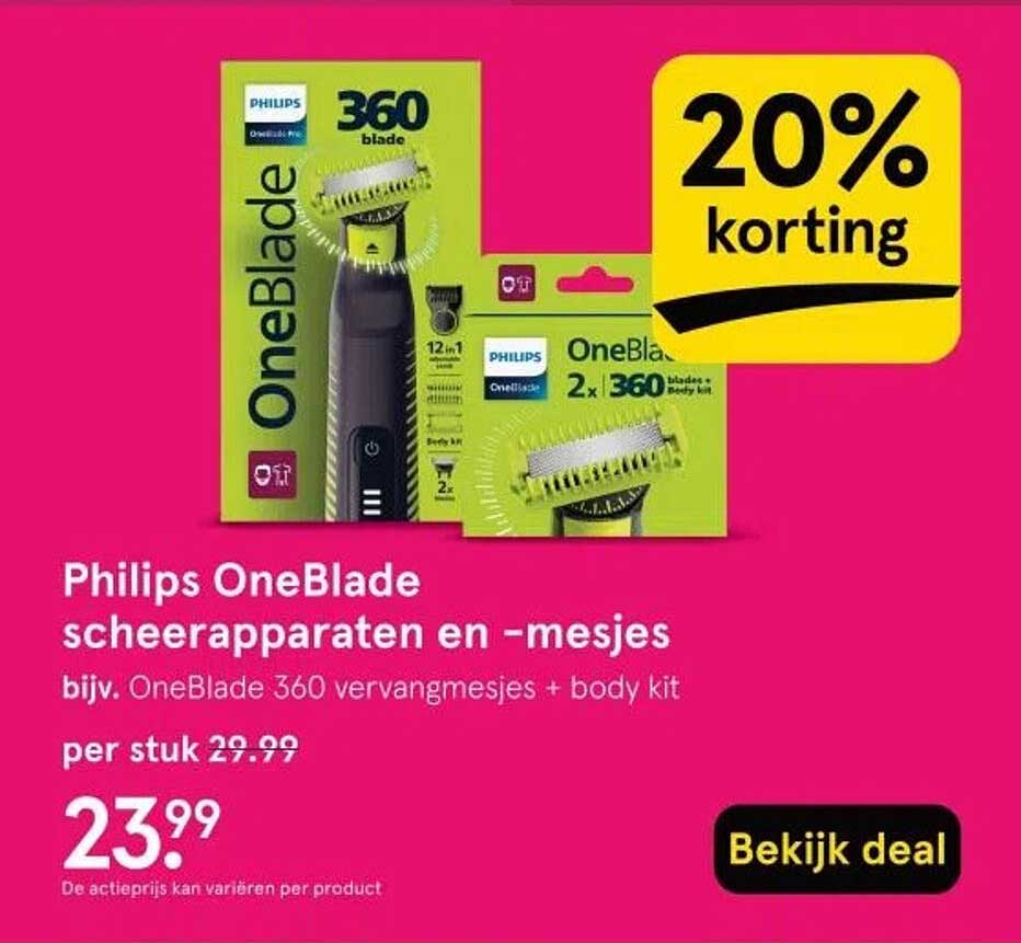 Philips OneBlade scheerapparaten en -mesjes