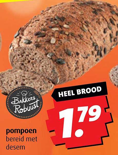 Pompoen heel brood bereid met desem
