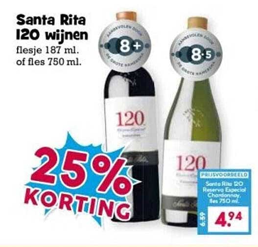 Santa Rita 120 wijnen