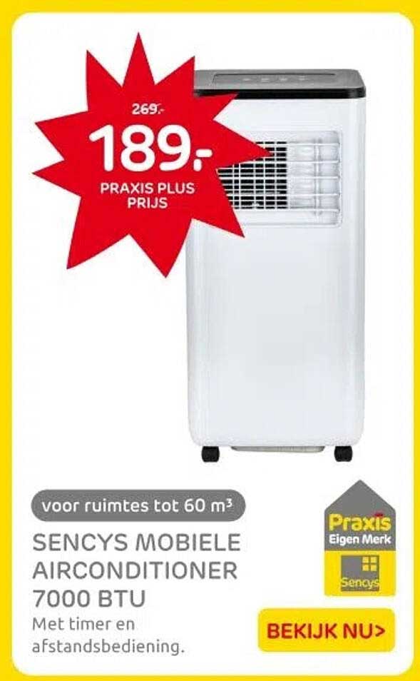 SENCYS MOBIELE AIRCONDITIONER 7000 BTU