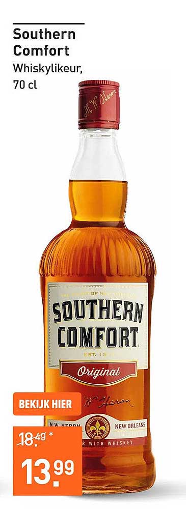 Southern Comfort Whiskylikeur, 70 cl