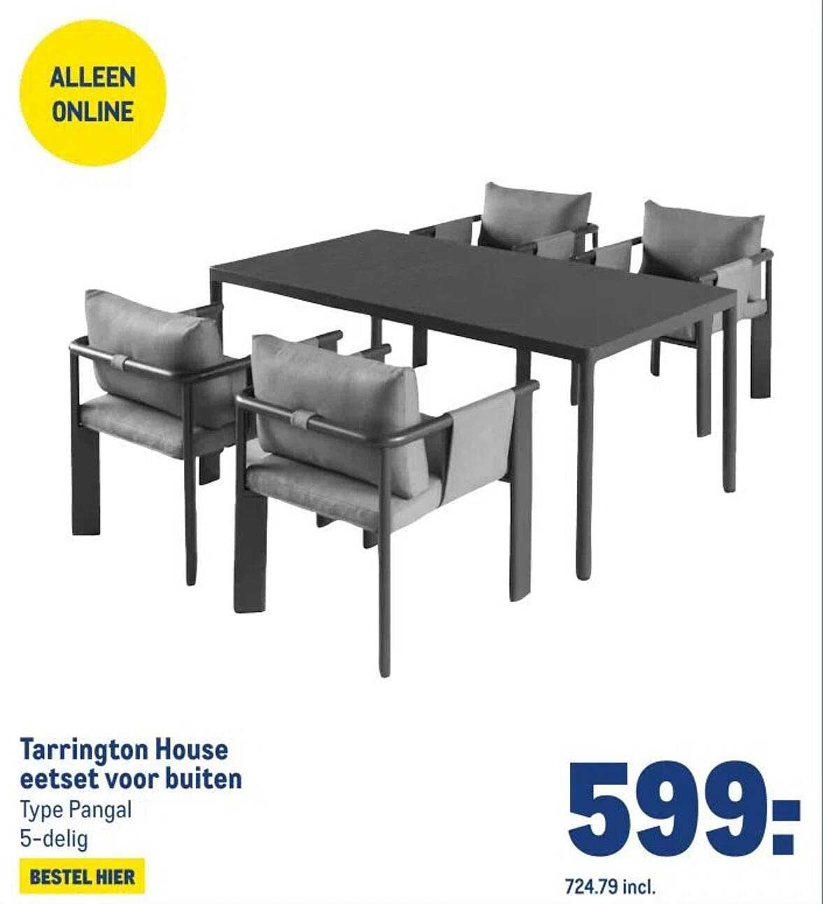 Tarrington House eetset voor buiten Type Pangal 5-delig