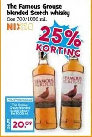The Famous Grouse blended Scotch whisky fles 700/1000 ml.