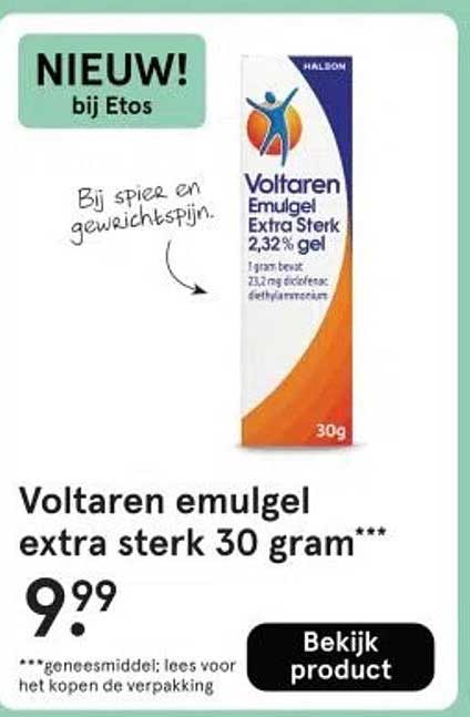 Voltaren emulgel extra sterk 30 gram