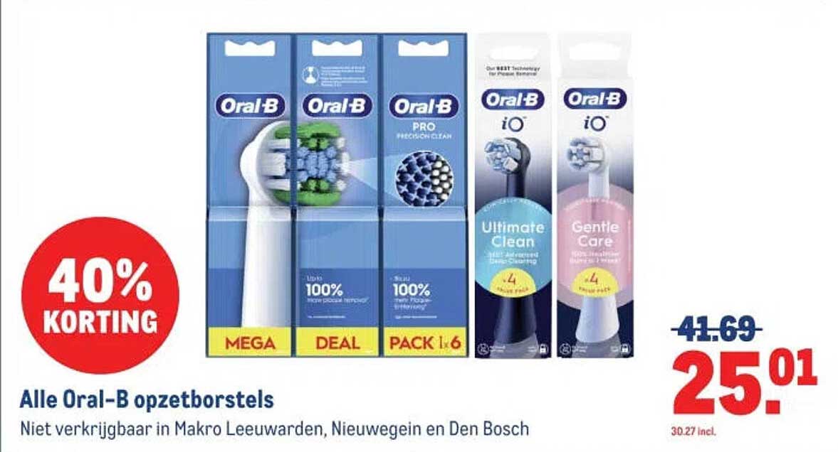 Alle Oral-B opzetborstels