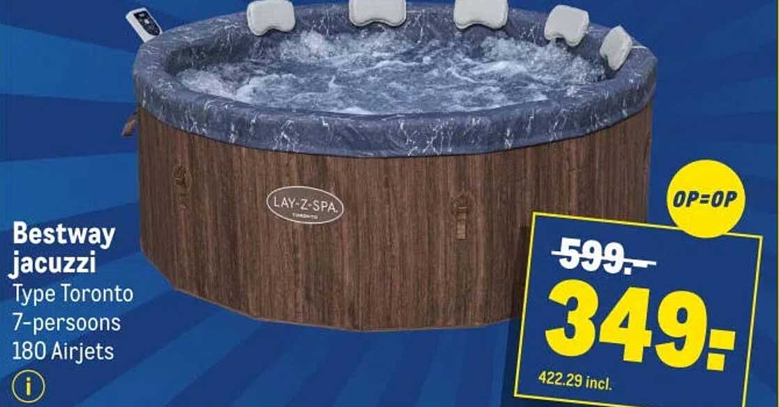Bestway jacuzzi Type Toronto 7-persoons 180 Airjets OP=OP