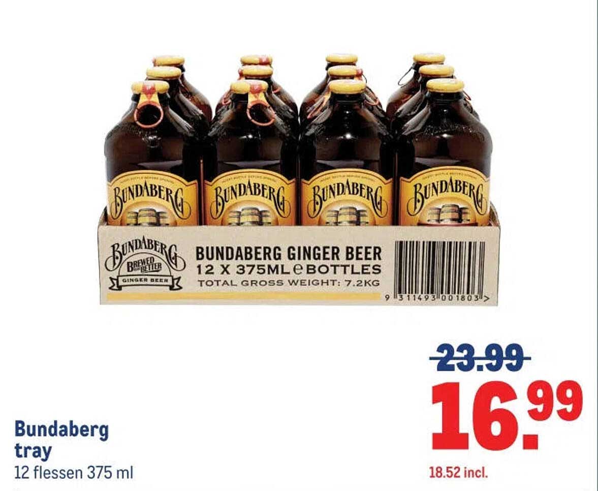 Bundaberg tray 12 flessen 375 ml