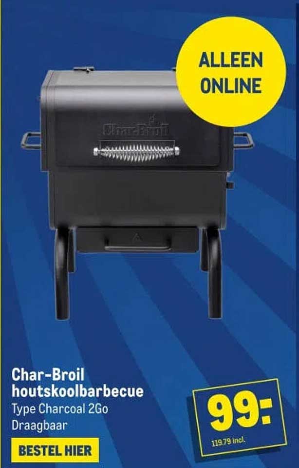 Char-Broil houtskoolbarbecue Type Charcoal 2Go Draagbaar