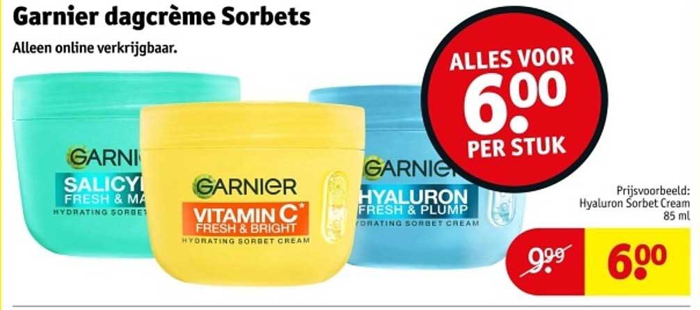 Garnier dagcrème Sorbets