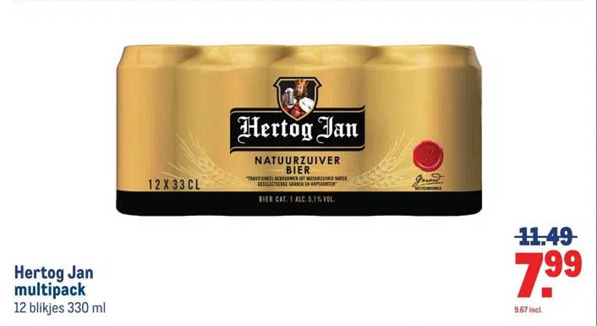 Hertog Jan multipack 12 blikjes 330 ml