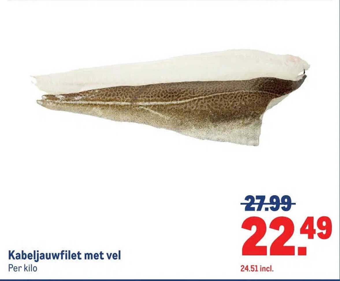 Kabeljauwfilet met vel