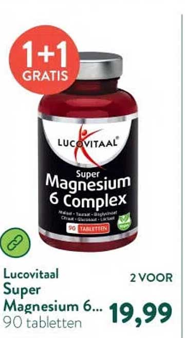 Lucovitaal Super Magnesium 6 Complex 90 tabletten 1+1 gratis