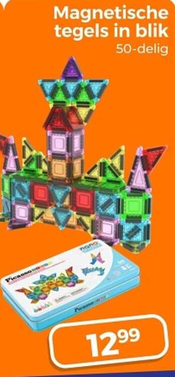 Magnetische tegels in blik 50-delig