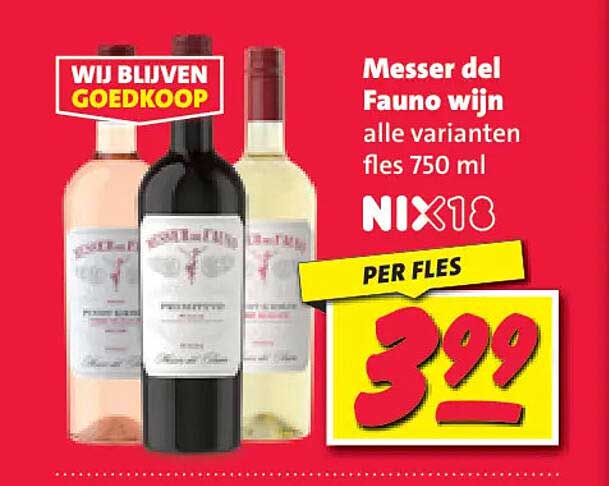 Messer Del Fauno Wijn Alle Varianten Fles 750 Ml Nix18 Per Fles ...