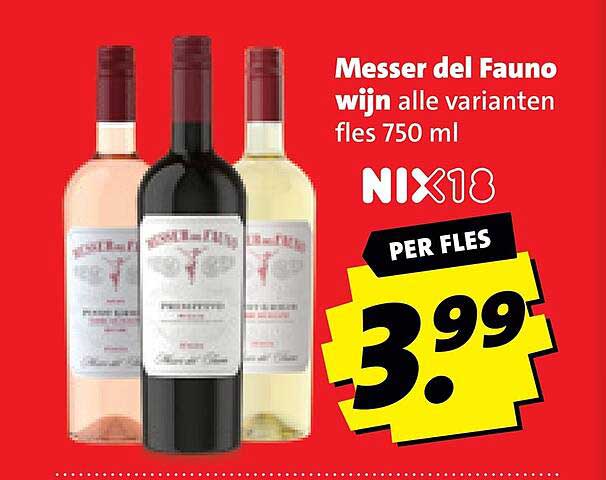 Messer Del Fauno Wijn Alle Varianten Fles 750 Ml Nix18 Per Fles ...