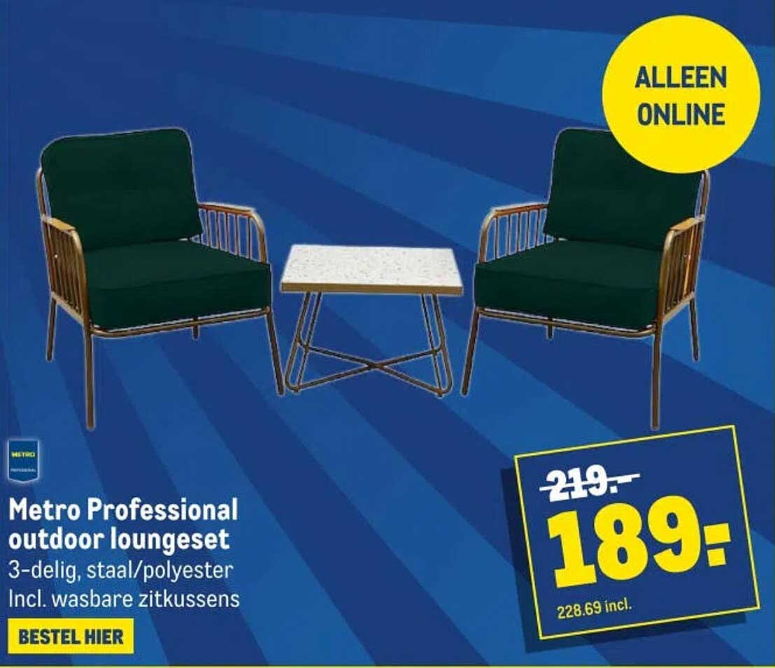 Metro Professional outdoor loungeset