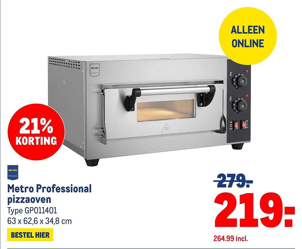 Metro Professional pizzaoven Type GP011401 63 x 62,6 x 34,8 cm ALLEEN ONLINE