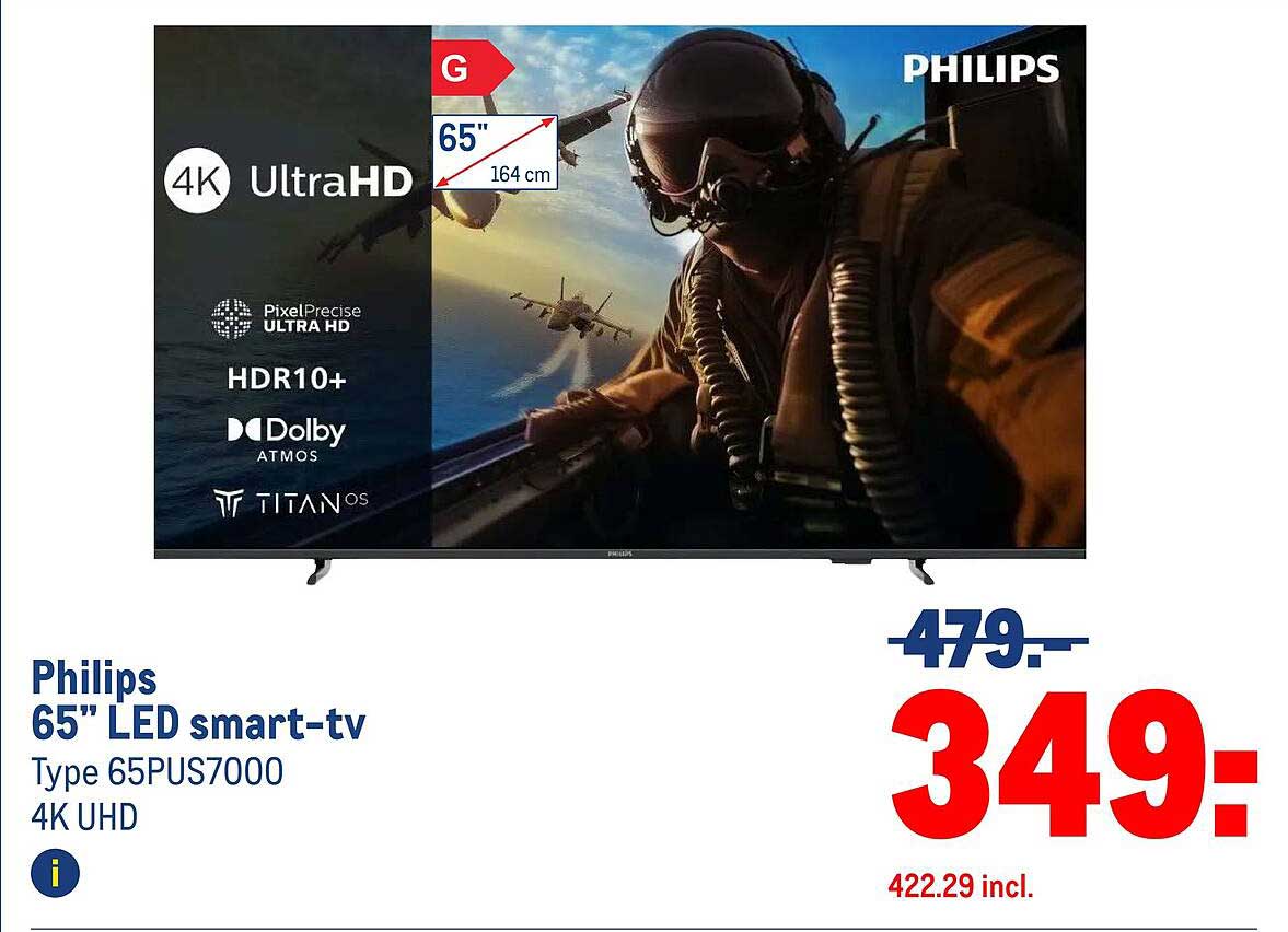 Philips 65" LED smart-tv Type 65PUS7000 4K UHD