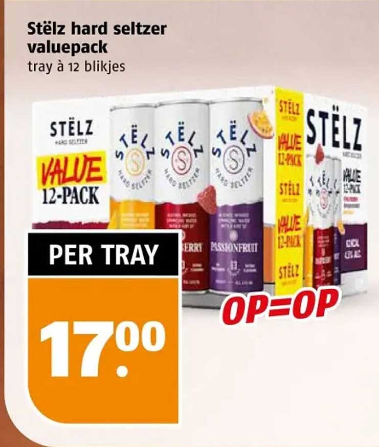 Stëlz hard seltzer valuepack tray à 12 blikjes