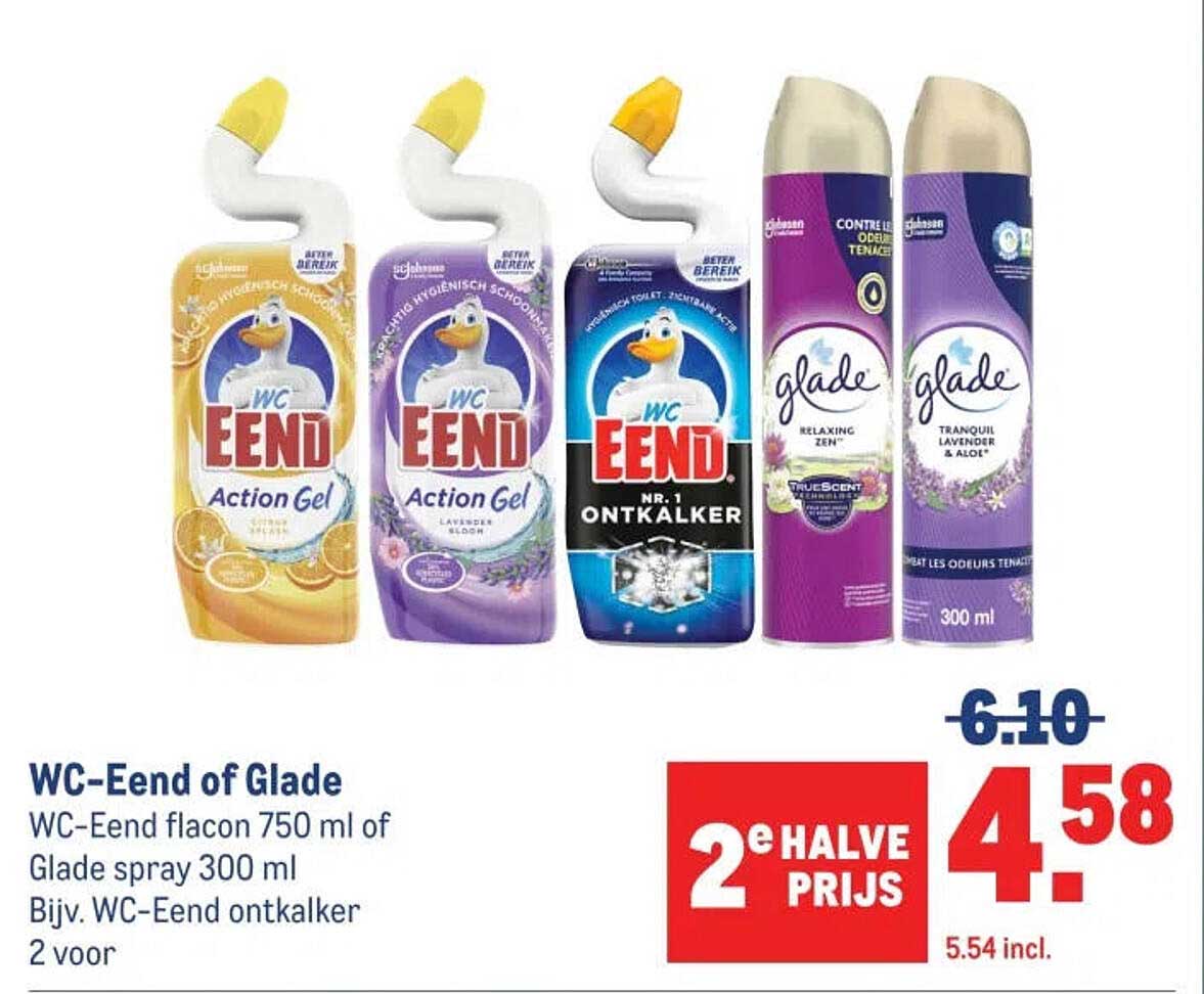 WC-Eend of Glade 2e halve prijs