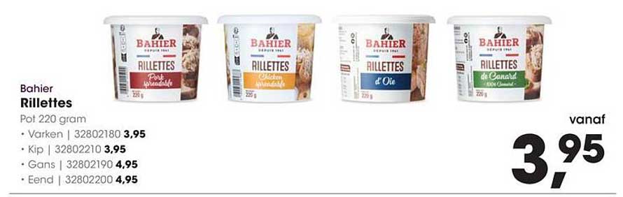 Bahier Rillettes Pot 220 gram