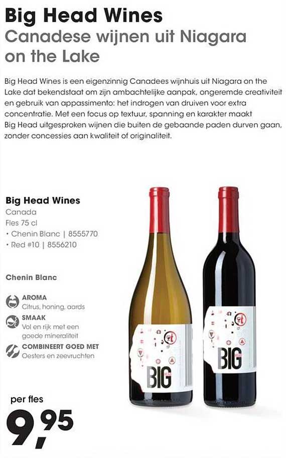 Big Head Wines - Canadese wijnen uit Niagara on the Lake