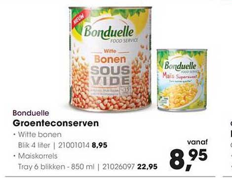 Bonduelle Groenteconserven - Witte Bonen en Maiskorrels
