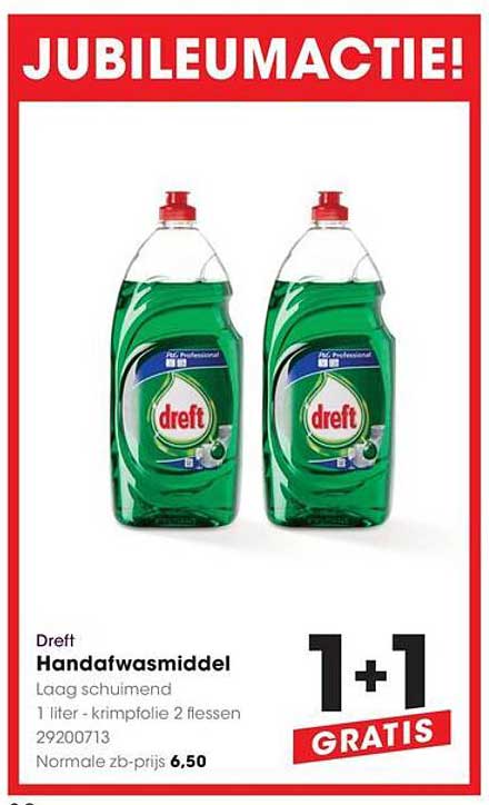 Dreft Handafwasmiddel 1 liter - 1 + 1 gratis