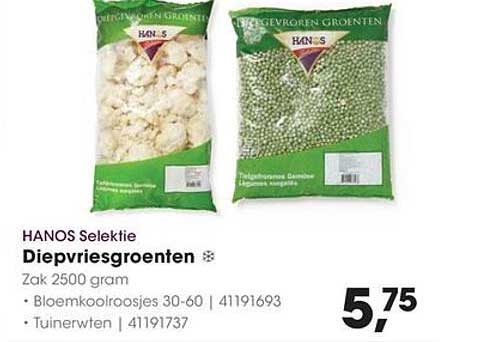 HANOS Selectie Diepvriesgroenten - Zak 2500 gram