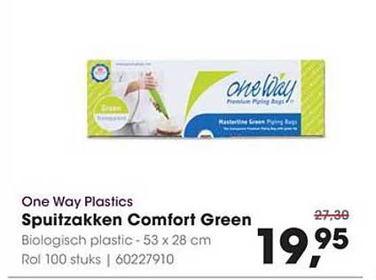 One Way Plastics Spuitzakken Comfort Green